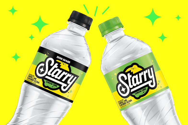 Starry soda bottles